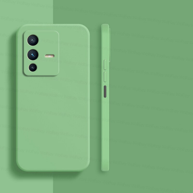Für Vivo V23 fallen Vivo V23 Profi Abdeckung Fällen Stoßfest Flüssigkeit Silikon Weiche TPU Schutz Telefon Zurück fallen Für Vivo v23 Profi: Pro Vivo V23 Profi / Grün