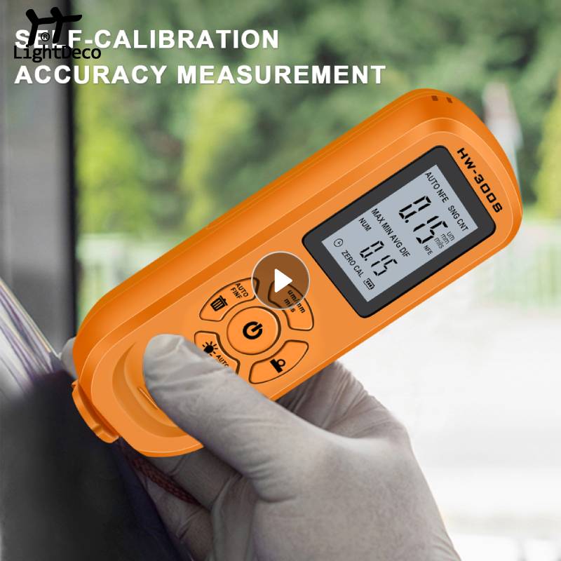 Glasur Dicke Messgerät 0-2000um Batterie betrieben Wagen Gemälde Tiefe Meter Messgerät präzise Film Thicknes Tester Messung Werkzeug Bausatz