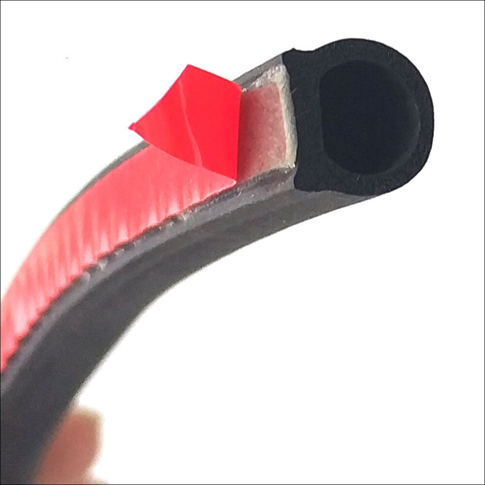 6 Meter Kleine D Type Voertuig Tochtstrip zelfklevende Auto Rubber Seal Geluidsisolatie Autodeur Afdichtstrip
