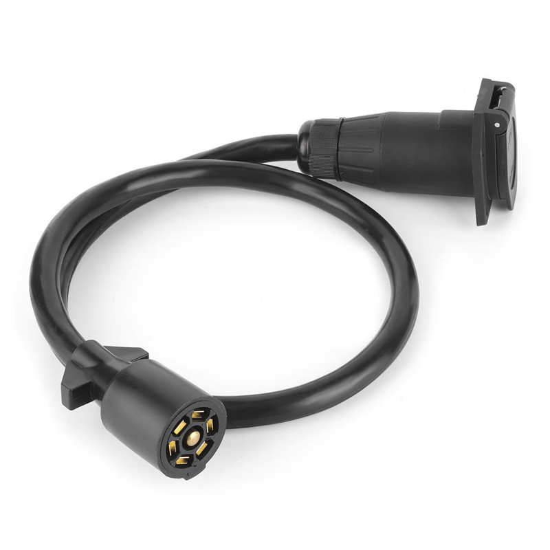 car Towing Bars trailer towing hitch Trailer Extension Cord 7 Way 3.5ft Double Prong Male Plug Connector RV Connecting Line