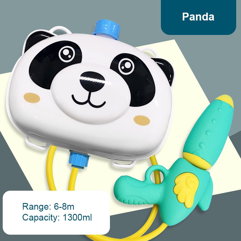 1Pc Outdoor Piggy Rugzak Water Guns Blasters Soakers Voor Zomer Spelen Water Zwembad Kids Jongens Meisje Zomer Strand Speelgoed: Panda 79