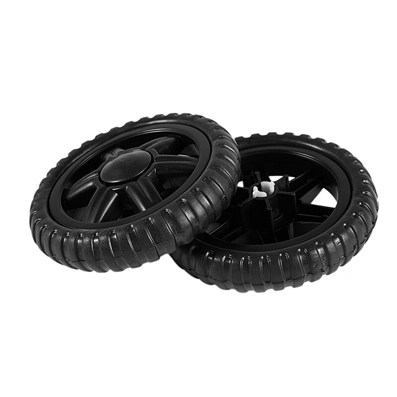 Rubber Wiel Travelling Bagage Winkelwagen-Zwart (2 Stuks)