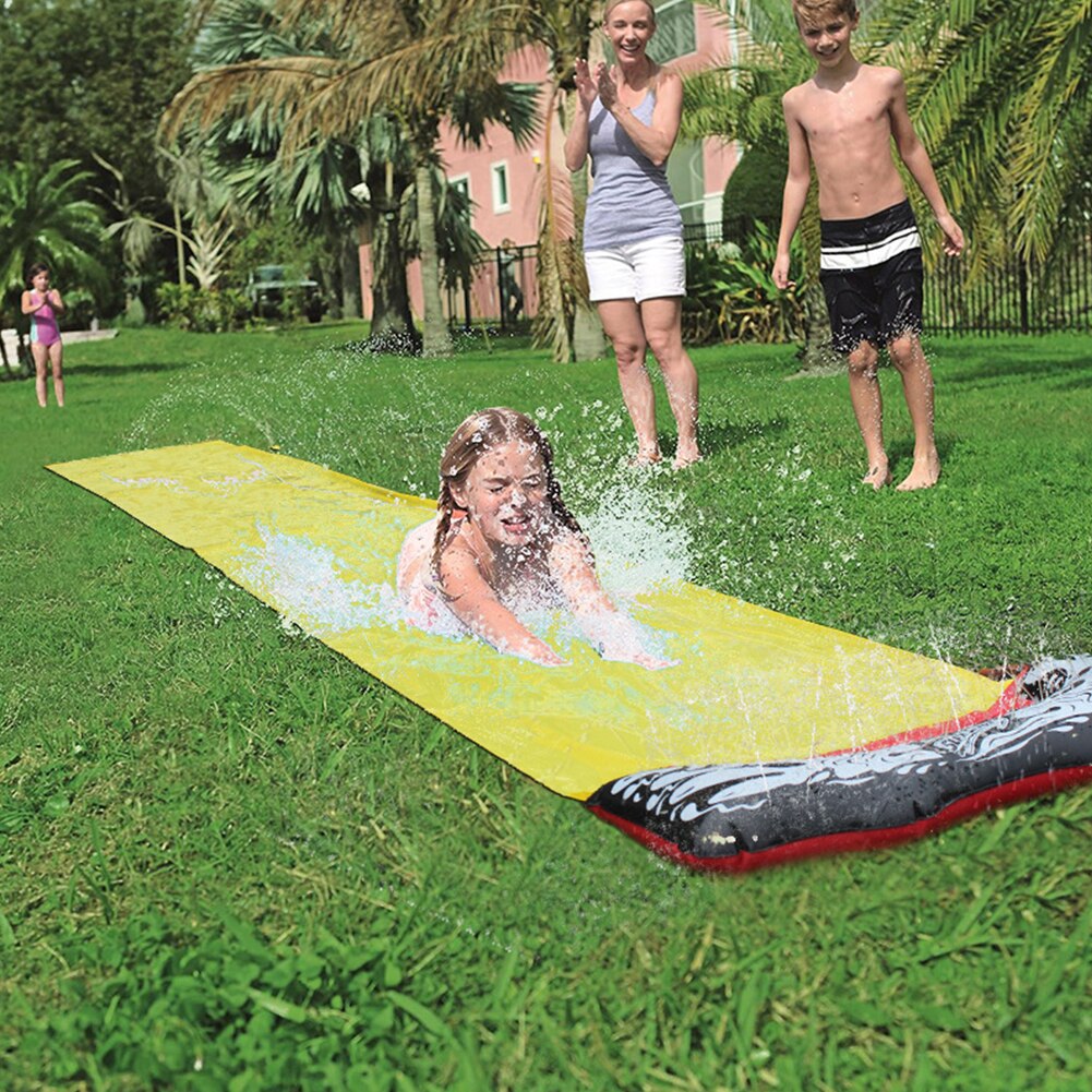 Kids Toy Backyard Lawn Surfboard Giant Surf Summer Wave Rider Outdoor Garden Park Fun Water Slide Sprinkler PVC Splash Pool