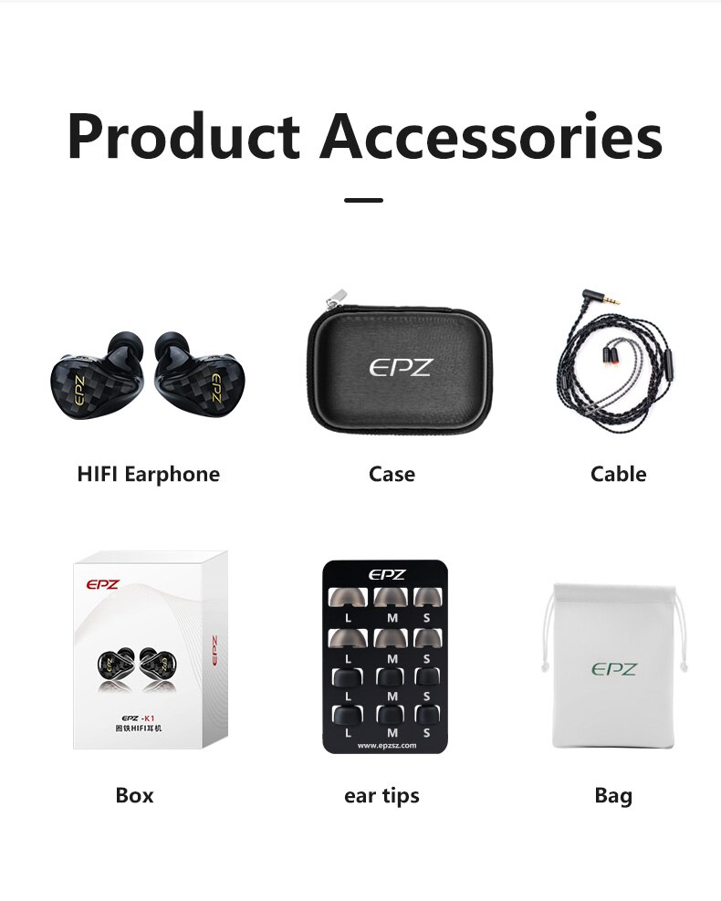 AK EPZ K1 High Resolution BA DD Hybrid 9.2mm Driver In Ear Earphone IEM HIFI DJ Monitor Running Sport Earphone Earplug Headset
