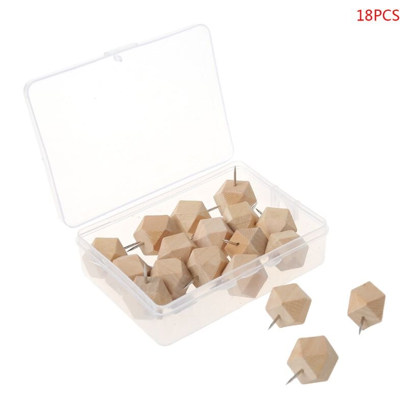Wooden Thumbtack Board Pins Pushpins Drawing Photo Wall Studs Nail Office School Supplies
