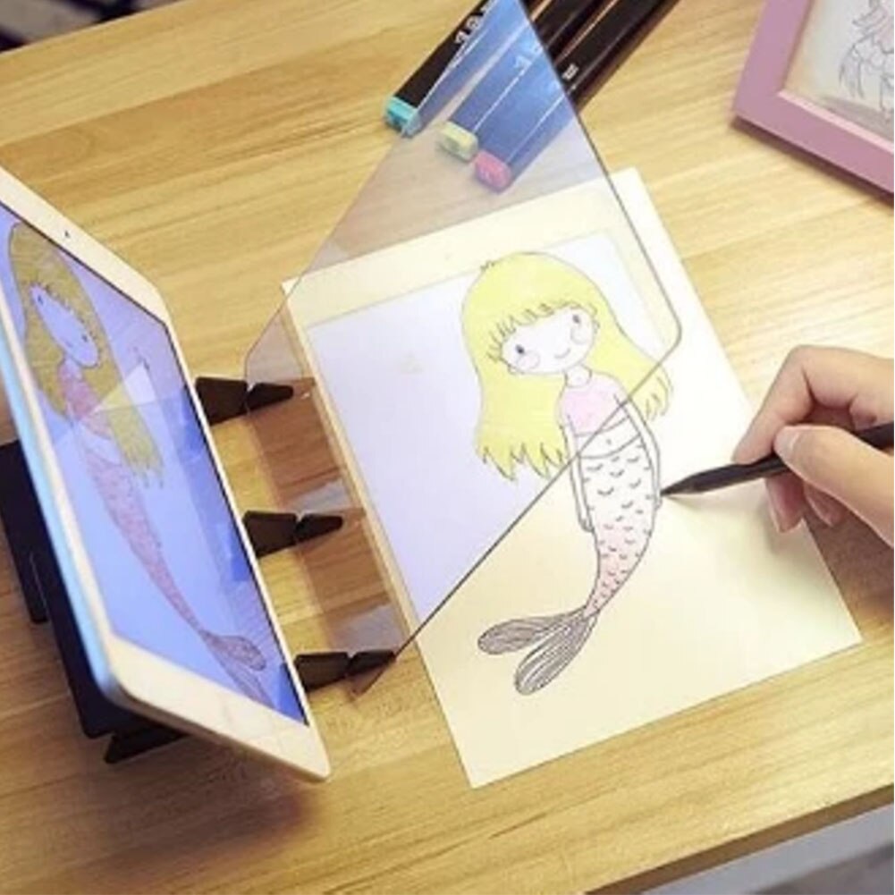 Projektion Platte Spiegel Reflexion Spiegel Malerei Verfolgung Zeichnung Bord Kopie Optische Bild Plotter Gerichtete Tisch Skizze Hause