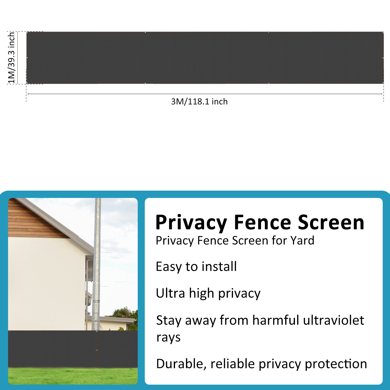 1/2 Uds. Red de valla de privacidad para balcón, cubierta de red de sombra de malla, pantalla de refugio de jardín transpirable, sombrilla para exteriores para Patio, porche y Patio