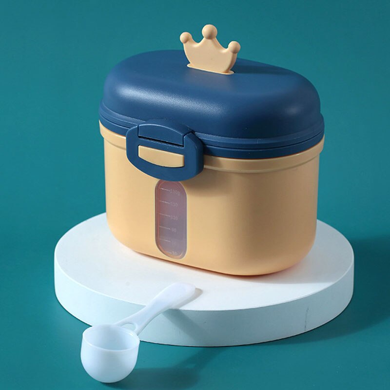 Portable Baby Food Storage Box BPA Free Formula Dispenser Cartoon Infant Milk Powder Box Toddler Snacks Cup Container: Yellow 240ml