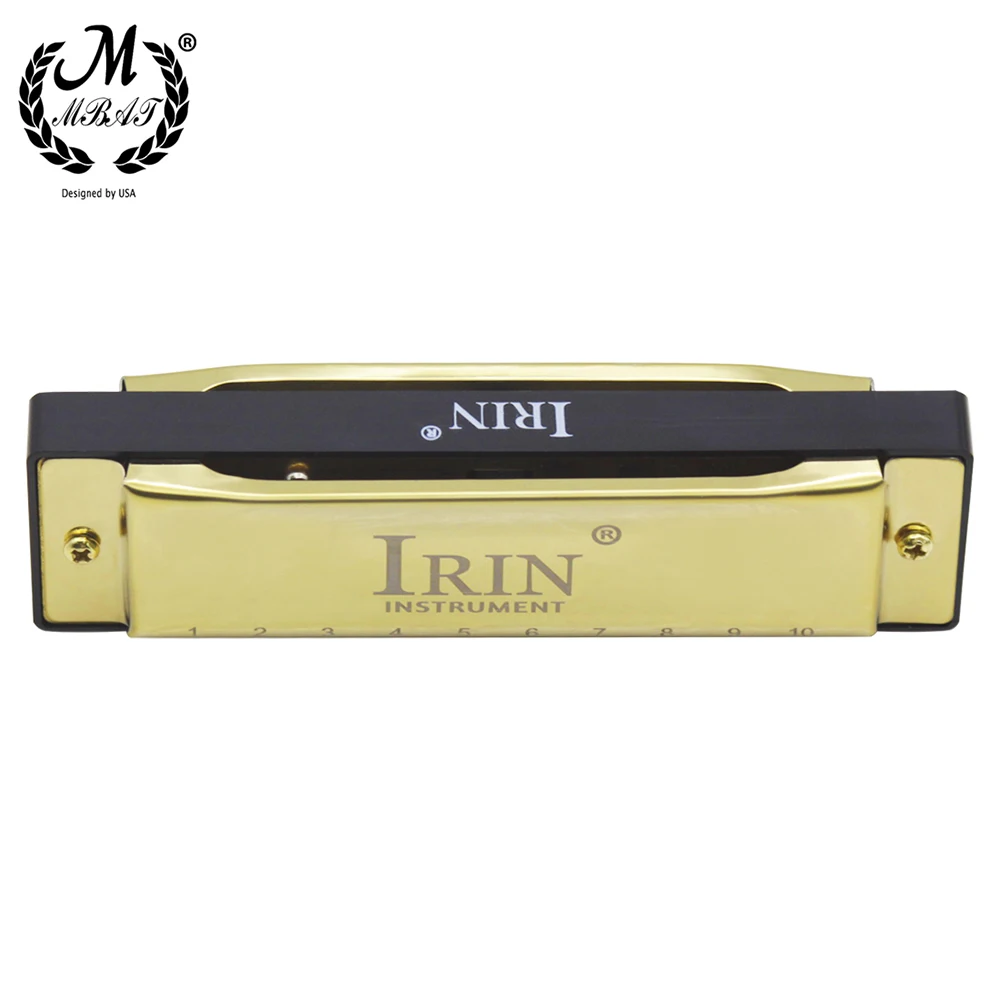 M mbat 10 hull 20 -toners g-tone bluesmunnspill abs-boks nybegynner musikkelsker treblåseinstrument munnspill med etui
