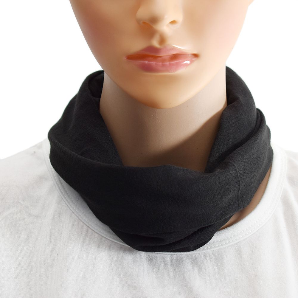 1pc Black Bandana Men Women Neck Half Face Mask Cycling Solid Color Scarf Neck Bandanas Ski Sport Hiking Scarves