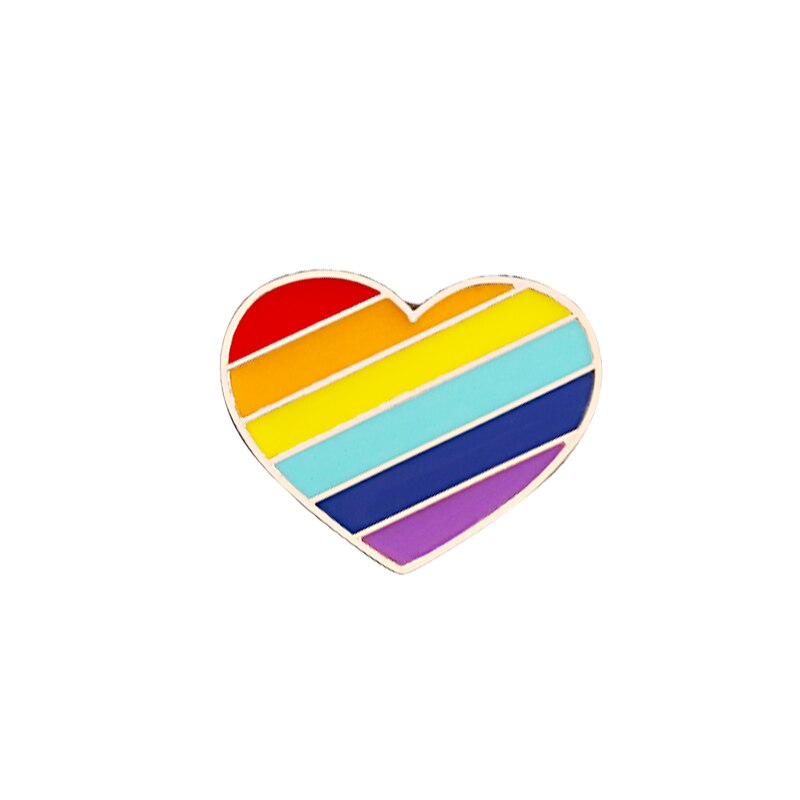 Creatieve LGBT Broche Regenboog Pins Kleurrijke Hart Vlag Vinger Email Revers Pin Lesbische Gay Pride Badge Cartoon Kleding Decoratie