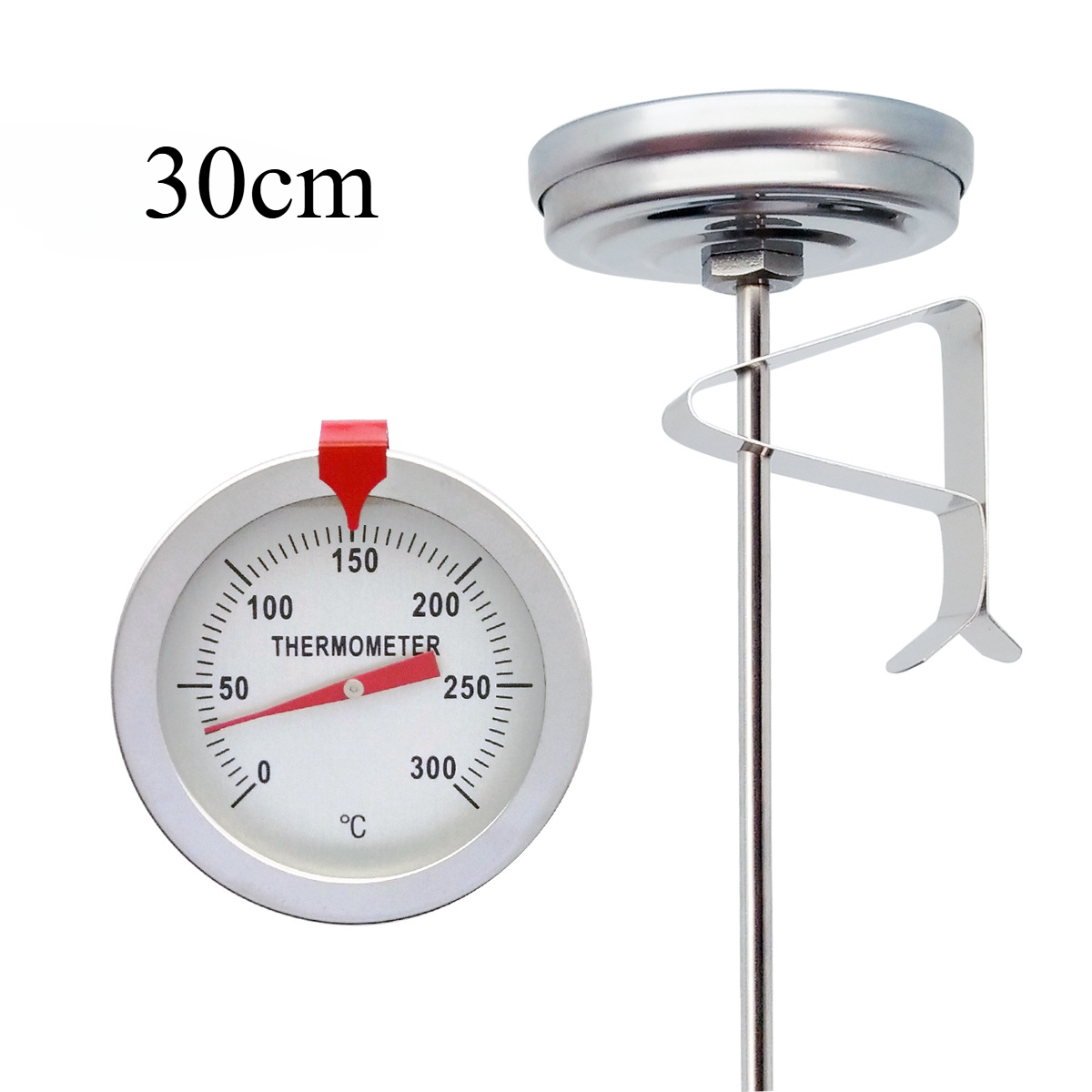 15/23/30cm- probers kaffe-melketermometer rustfritt stål kjøkkentermometer kaffe- og ostetilbehør til husholdningsbruk: Blå
