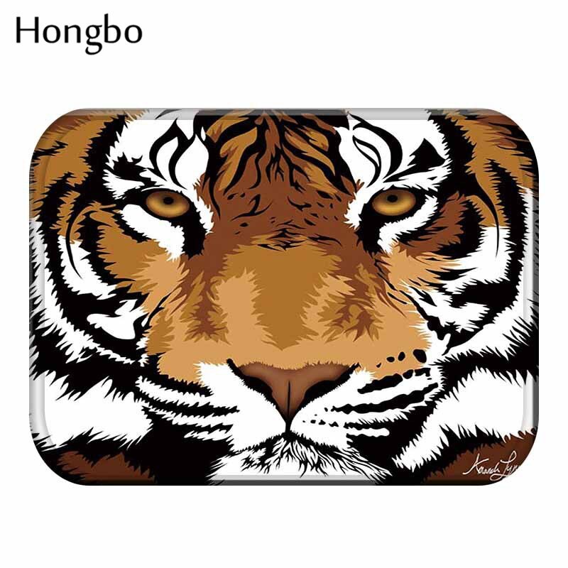 Hongbo-tapis de sol en tigre, motif chien, hibou et chat, antidérapant, pour porte, paillasson extérieur, cuisine, salon: 12