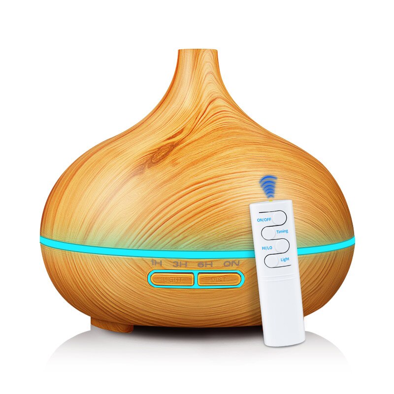KBAYBO 300ml Aroma nawilżacz powietrza ziarna drewna z LED lights dyfuzor olejków eterycznych aromaterapia elektryczny Mist Maker dla domu: Light remote control / AU