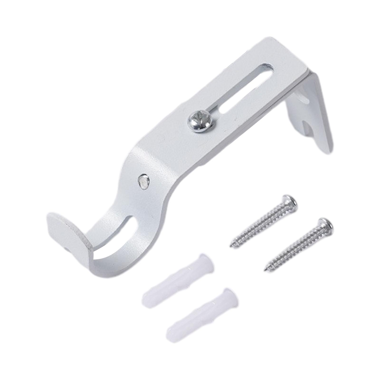 Support de tringle à rideau, Support de tringle simple Portable pour rideau mural, Support de tringle à rideau, cintre pour tringle à rideau de 1 pouce: WHITE