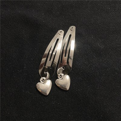 Vintage metal kors måne hjerte hår klip hår tilbehør til piger kvinder harajuku udhulet fersken hjerte hårspænder