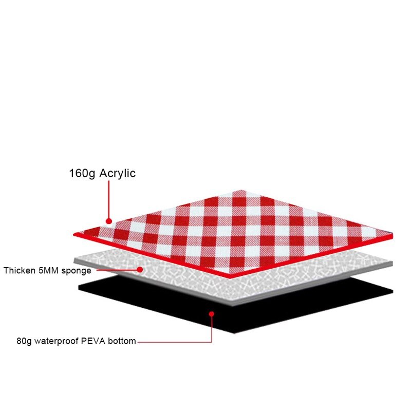 Camping Beach Plaid Picnic Mat Outdoor Folding Moistureproof Waterproof Blanket Thicken Pad Breathable Soft Blanket Tourist Pad