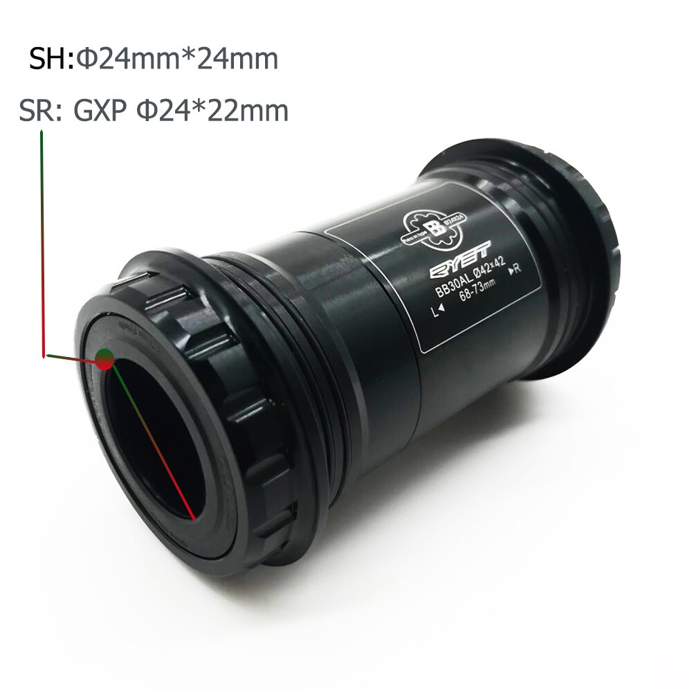 BB30 Trapas Press Fit 68/73 Mm Fiets As Mtb Racefiets Waterdichte Cnc Legering Bb Shimano 24/24 En Sram 24/22 Crankstel