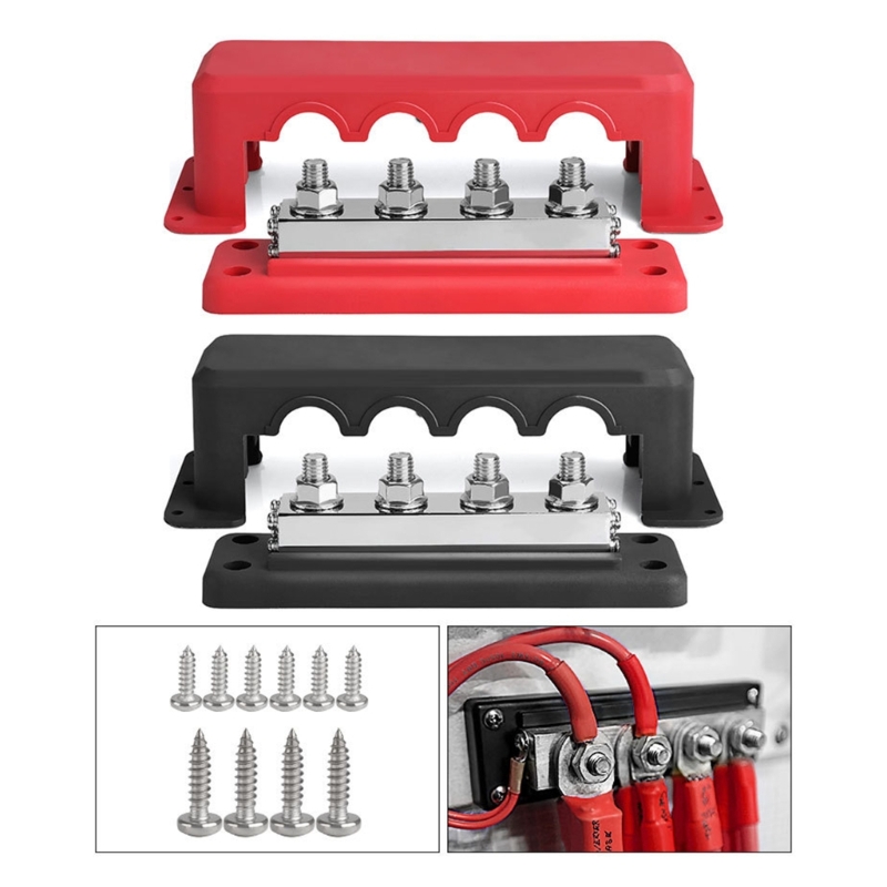 3/8 inch 4 Post 600A Bus Bar Batterij Terminals Stroomverdeling Marine Automotive Boot Solar Bedrading Bus Bar