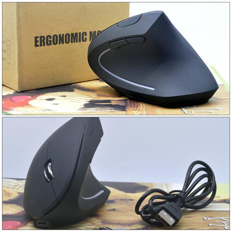 Wireless Mouse Ergonomic Optical 2.4G 800/1200/Colorful Light Wrist Healing Vertical Mice with Mouse Pad Kit For PC macbook