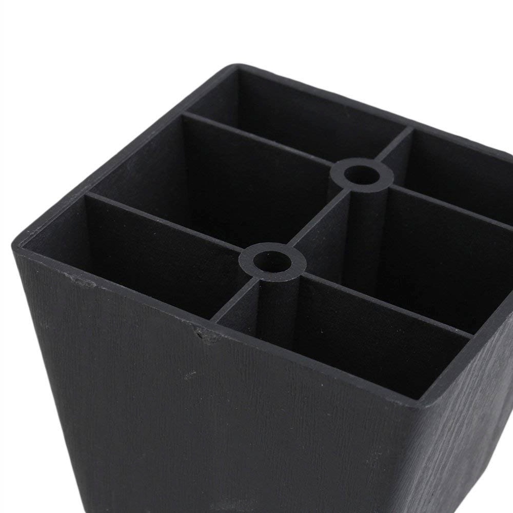 4 st svarta plastmöbelben bordssoffa skåp sängfötter