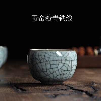 1pc porcelænskop seks farver kinesisk longquan celadon gaiwan tekopper skål kina celadon knitre tekop kopper 120ml te sæt teaset: -en