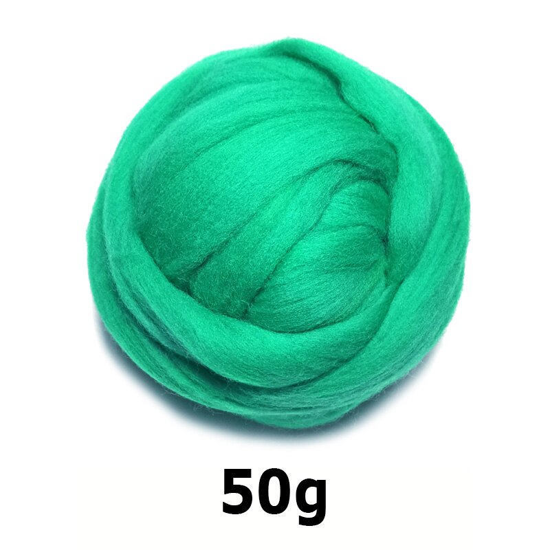 handgemaakte Wolvilt voor vilten 50g Emerald green Perfect in Naald Vilt 05 #: 50g