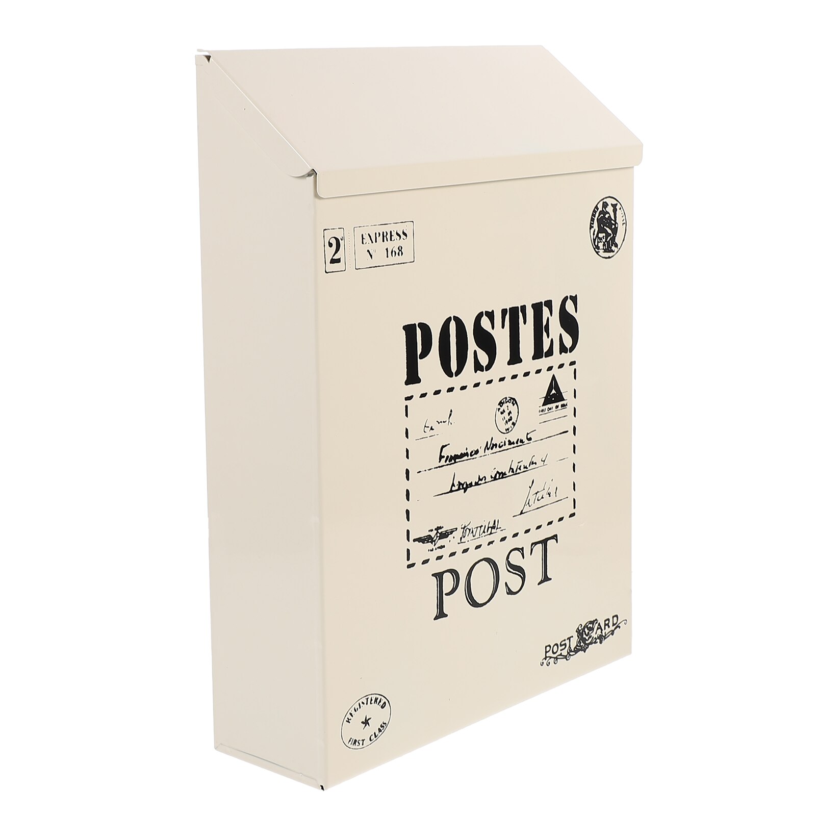 Locking Letter Box Vintage Mailbox Wall Mount Postal Letter Box Newspaper Box