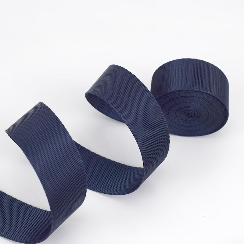 5M 0.7Mm Dikke 25Mm Polyester Nylon Spanbanden Lint Band Outdoor Rugzak Tas Strap Diy Halsband Knapsacktapes bias Binding: NavyBlue