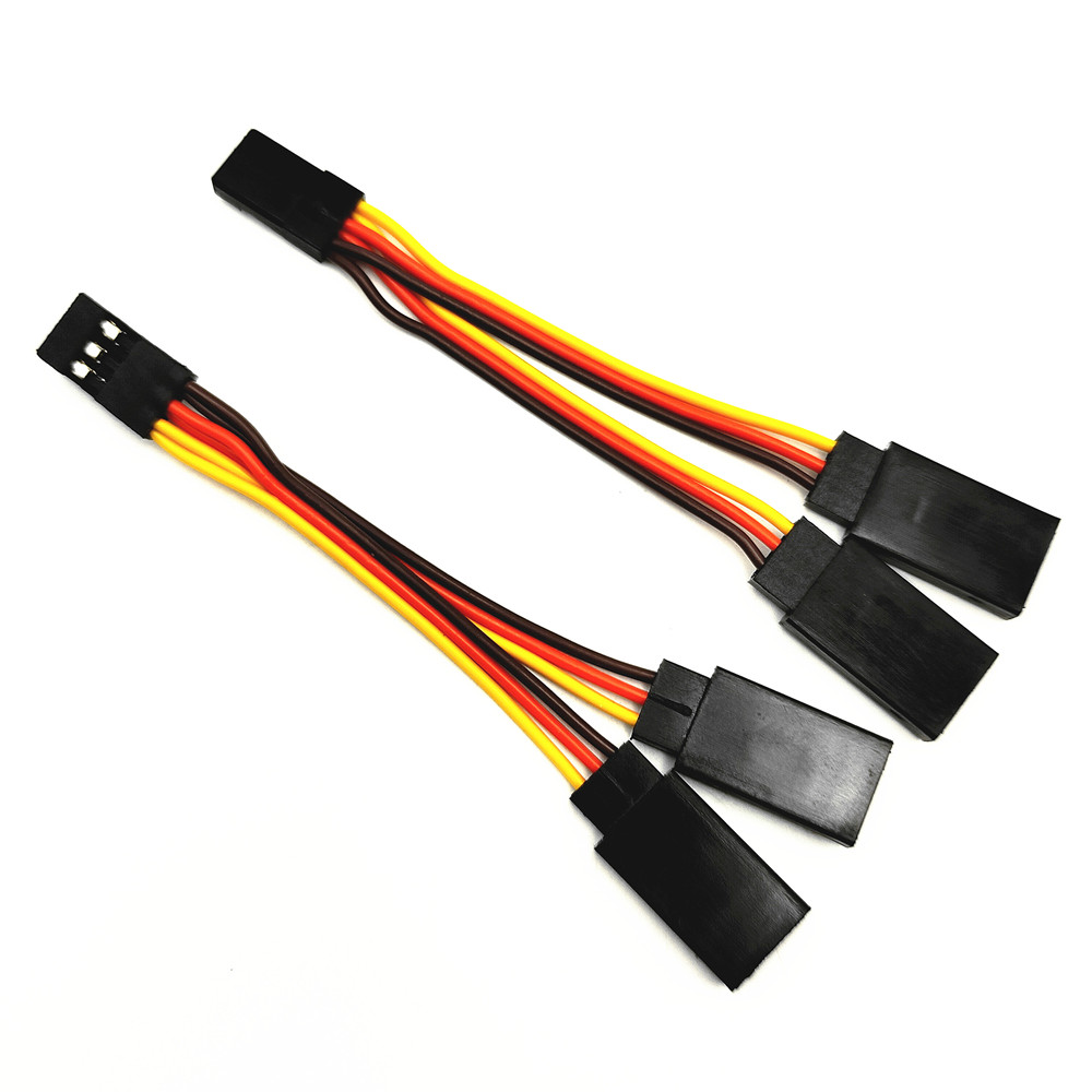 Jr Stijl 2.75 "Servo Splitter Kabel Dupont 1 Male Naar 2 Vrouwelijke Connector Jr Extension Wire Voor Rc Modellen auto Vliegtuig Helicopter