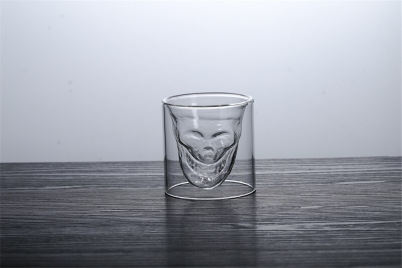 6 stk 25ml skudd glass cocktail øl hodeskalle glass whisky hodeskalle hode vodka skudd glass drikkevare til hjemmekontor barware