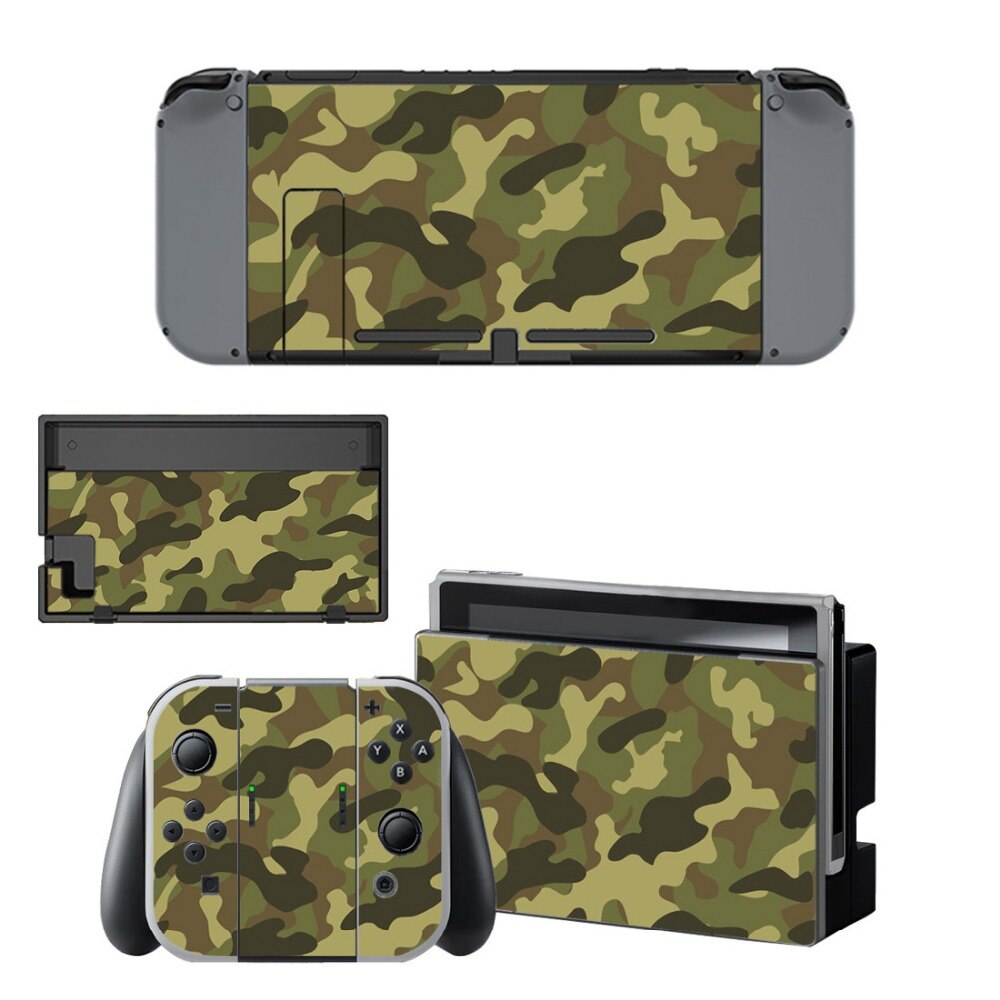 Cool CS Camouflage Sticker Vinyl Skin For Nintendo Switch NS Console Controller Protector Classic Cover Decals