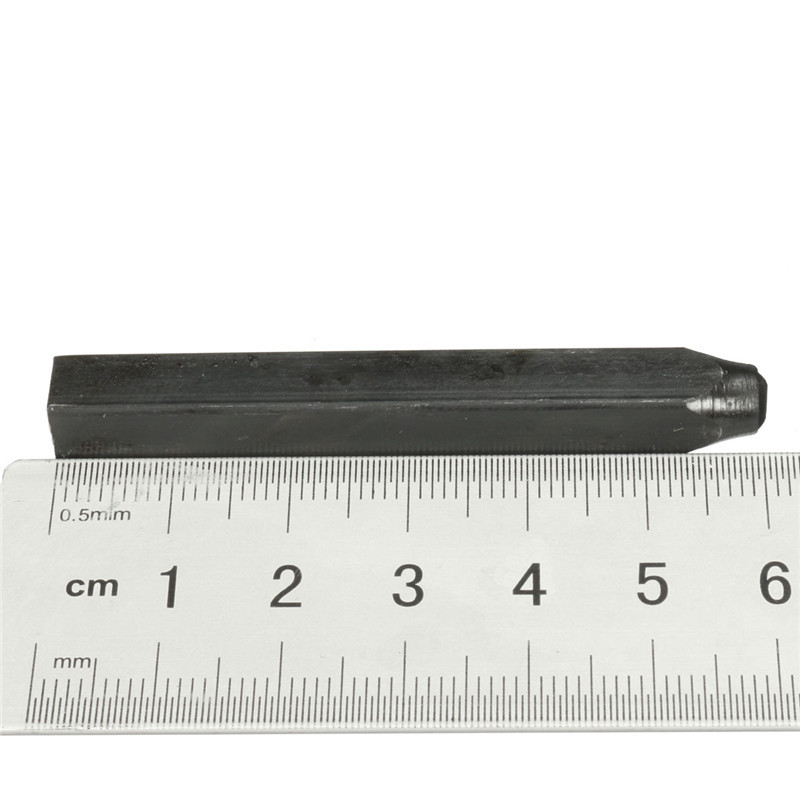 36 st/set 4mm stämplar bokstäver alfabetet siffror stansset trä läder stål stansverktyg läder hantverksstämpel