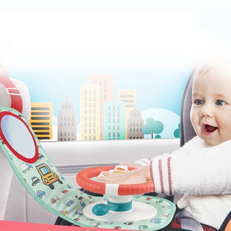 Baby Driving Imitation Car Wheel Toy Simulation Steering Wheel Light Music Early Education Pretending Driving Car Toy