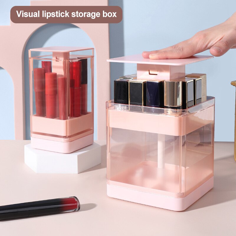 Transparent Cosmetic Storage Rack Shelf Makeup Desktop Storage Case Dustproof Table Desk Cosmetic Holder Organizer 8/12 Grid