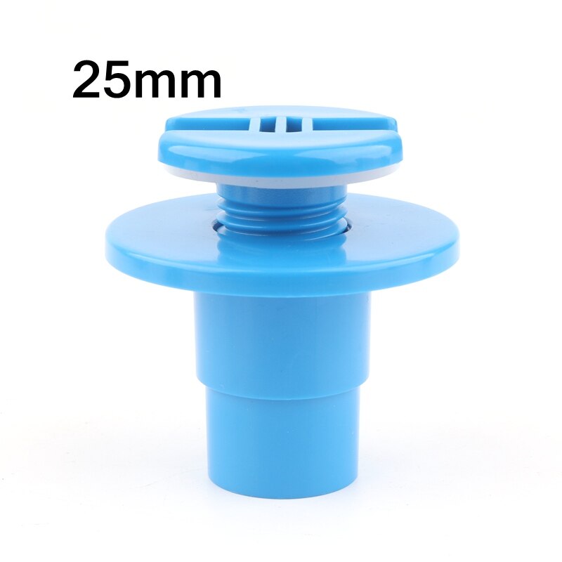 10pcs PVC 20mm 25mm Aquarium Elbow Straight Joints Water Tank Drainage Aquarium Water Inlet Outlet Fish Tank Connector: 25mm Straight(Blue)