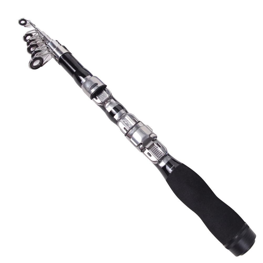 Portable Rock Fishing Rod Ultrashort Telescopic Carbon Spinning Fishing Pole: 3