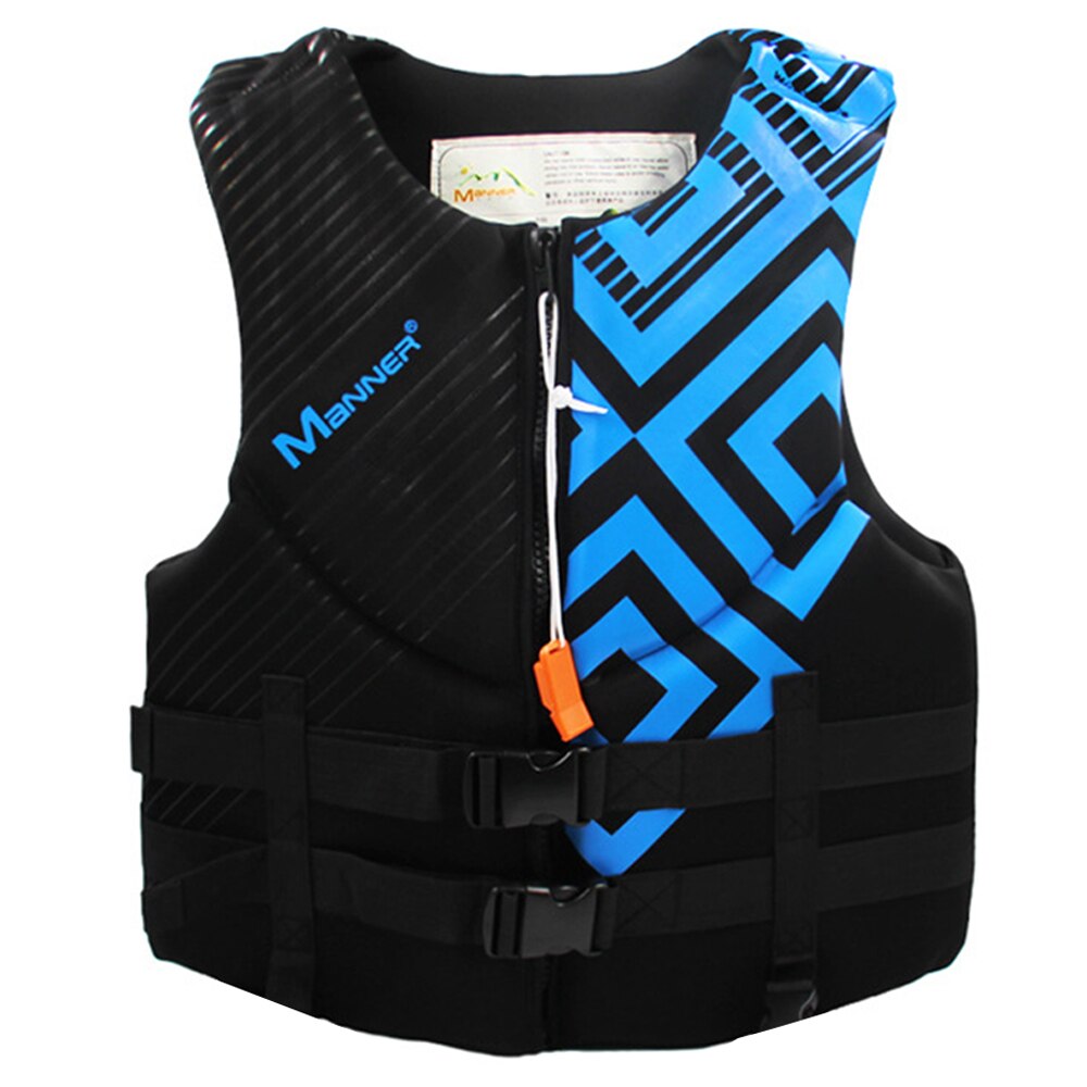 Chaleco salvavidas para Surf, Kayak, Wakeboard, lancha de rescate, Jet Ski a la deriva, deportes acuáticos, natación, salvavidas de rescate para adultos: Q019 Blue / XL 75-85KG