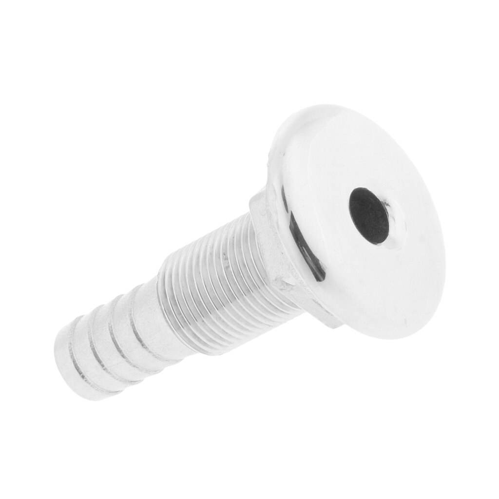Heavy Duty 316 Stainless Steel Marine Boat Thru Hull Fitting 1/2" Hose Barb Connection