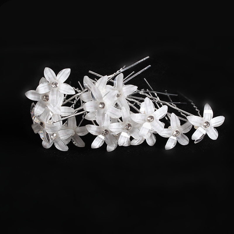 Delle Donne di modo di Figura di U Forcelle Del Fiore Barrette di Metallo Perla di Cerimonia Nuziale Della Clip Accessori Per Capelli Da Sposa Da Sposa Taglio di Capelli Strumenti di Progettazione