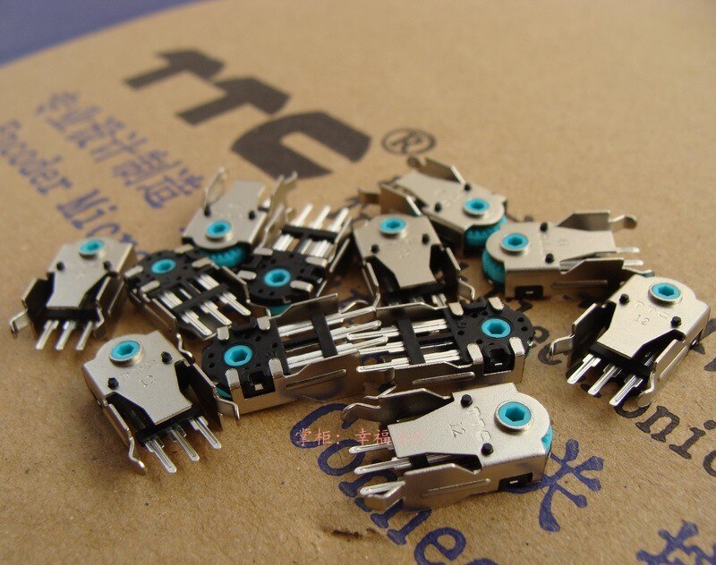 1pc original TTC 12mm núcleo verde codificador de ratón de desplazamiento del ratón decodificador para Razer Lancehead inalámbrico Fuhlen G90