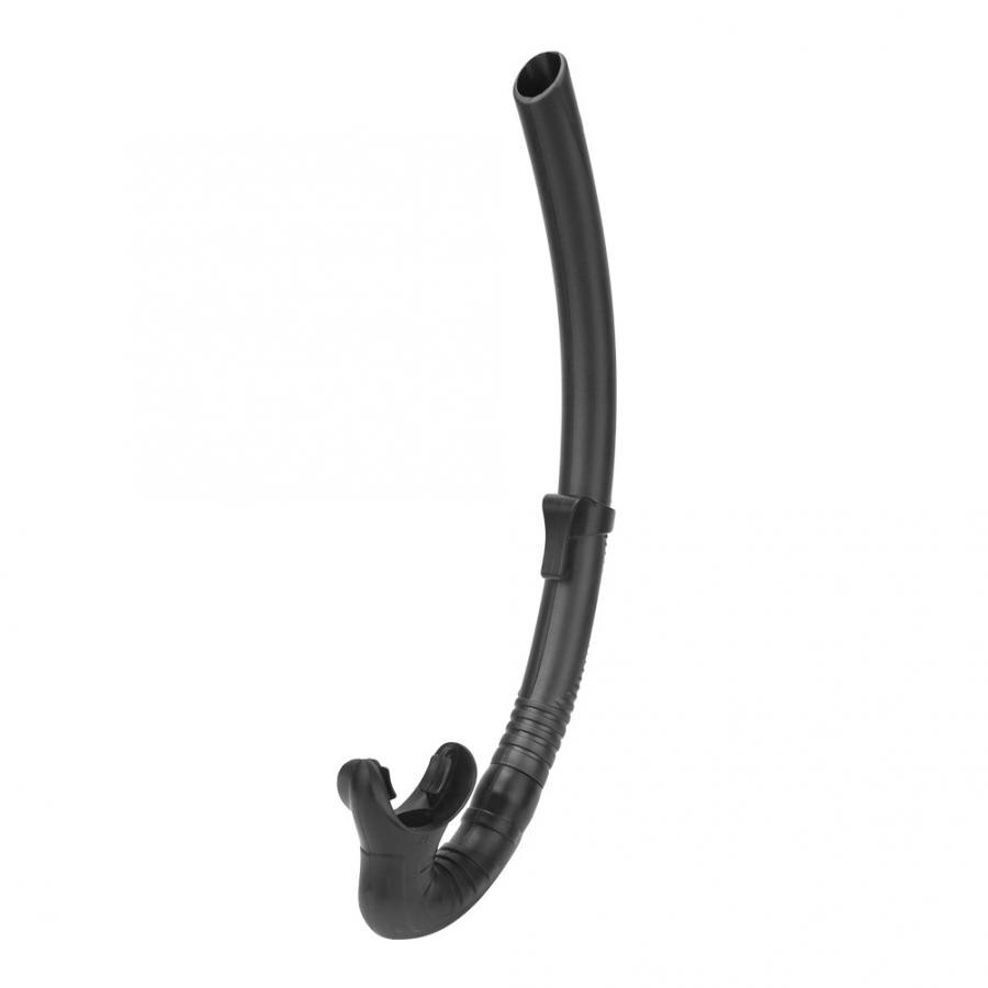 Tubo de respiración para buceo, accesorio de PVC + silicona para respiración de aire, para natación, subacuática: Negro