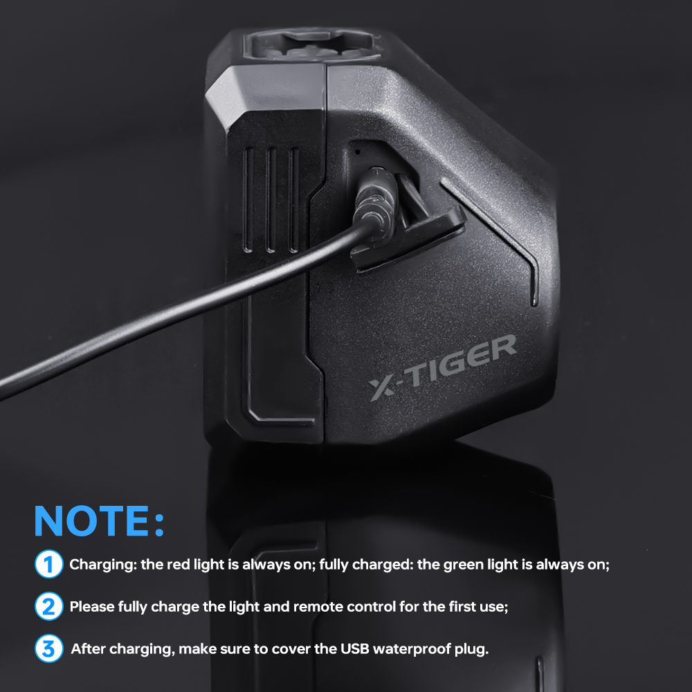 X-Tiger Fahrradbeleuchtung Nachtfahrten Straße unter hängendem Frontlicht Hohe helle helle Taschenlampe Fernbedienung Fahrradbeleuchtung