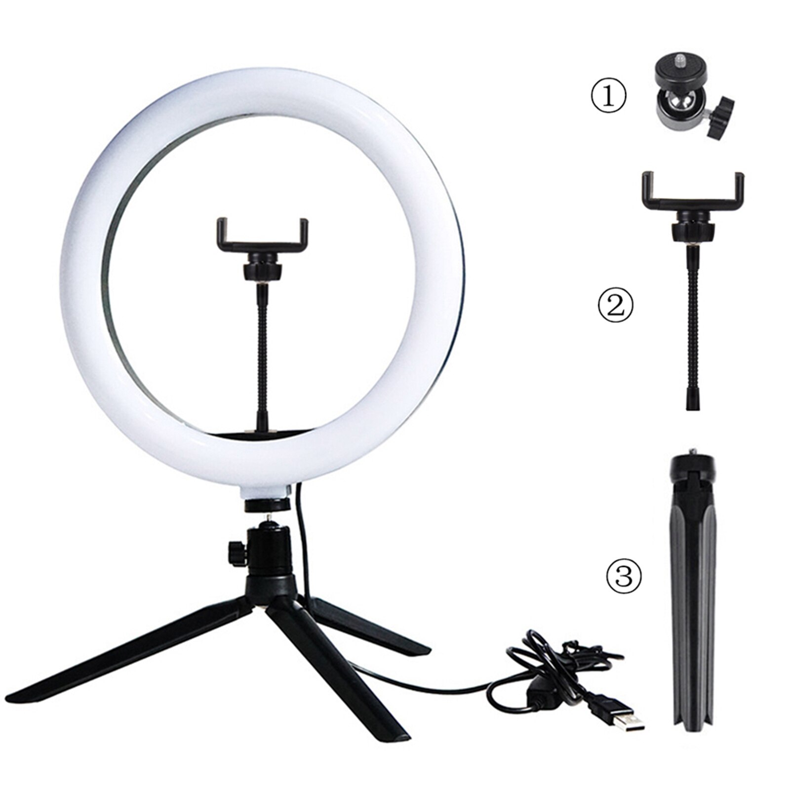Led Ring Licht Lamp Statief Ronde Selfie Ring Licht Met Statief Voor Mobiele Telefoon Living Apparatuur Fotografie Lamp Hoepel Ringlicht