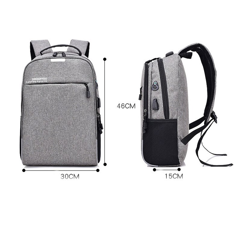 Hhyukimi Mannen Anti-Diefstal Sluizen Rugzak Multi-Functionele Laptop Tas College Schooltas Zakenreizen Schouder tas