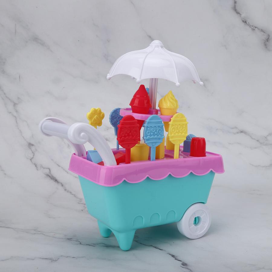 Pretend Play Toys Simulation Mini Ice Cream Candies Cart Pretend Play Educational Assembly supermarket Shopping Carts Toys