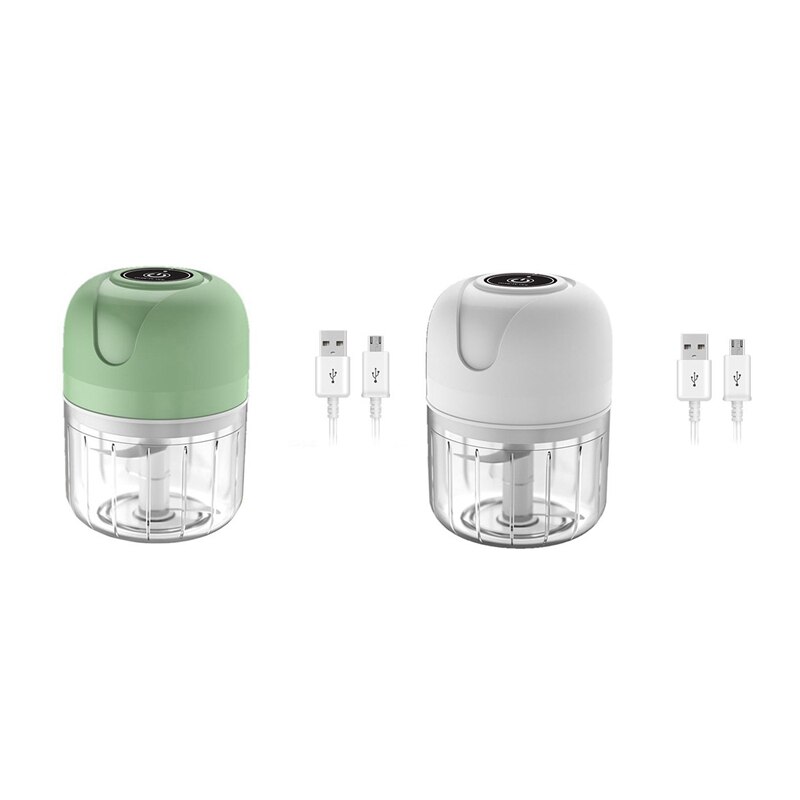 Mini presse-ail électrique sans fil USB de 250Ml, hachoir à légumes, à Chili, à viande, outil de cuisine