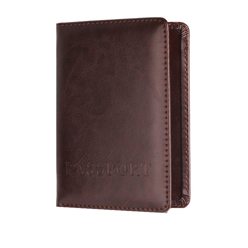 Organisator Lederen Paspoort Cover Reizen Paspoorthouder Mannen Vrouwen Portemonnee Met Kaarthouder &amp; Money Pocket: Coffee