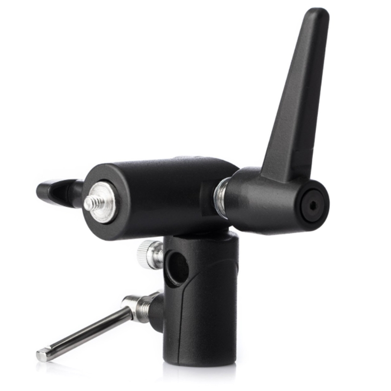 H-Vorm Metalen Paraplu Softbox Holder Flash Bracket Adapter Verstelbare Voor 1/4 &quot;3/8&quot; Lamp Light Stand Mount statief