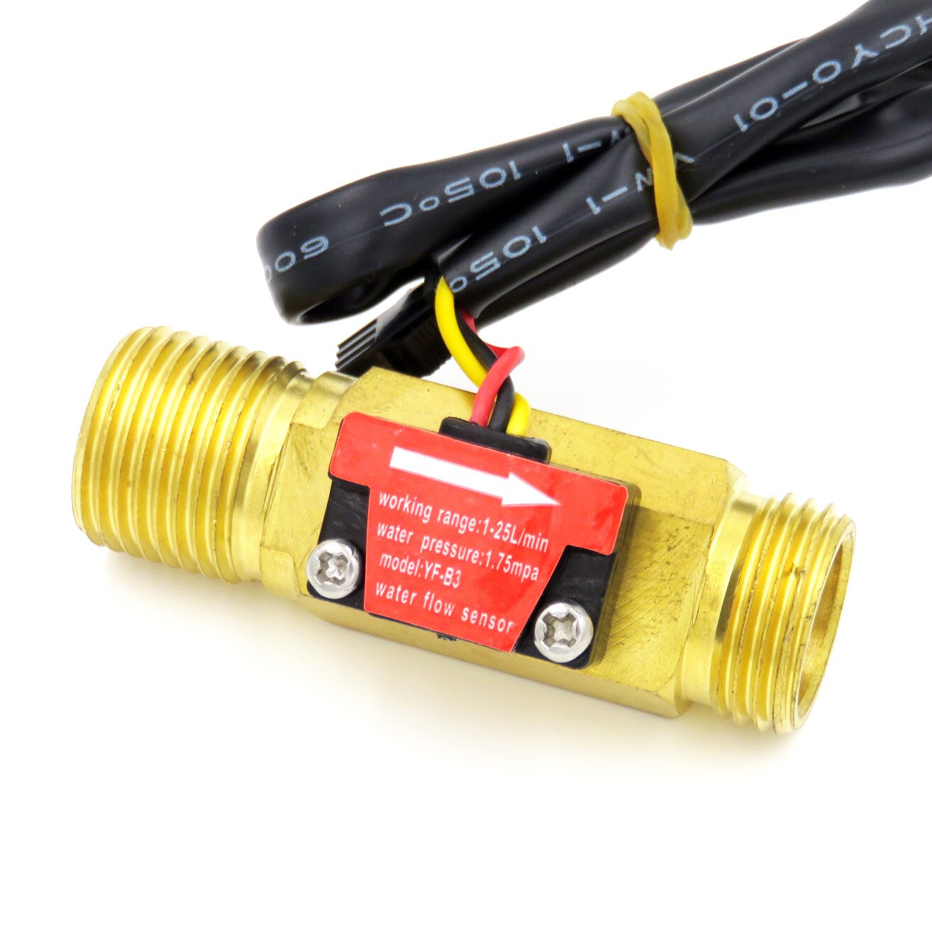 US211M Digital Flow Meter and YF-B3 BSP G1/2" Hall flow sensor Turbine 1-25L/min Turbine Flow Meter Water Flow Sensor iSentrol: YF-B3 1 piece